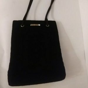 Nine West black felt bag-sz 8x10x2 inches